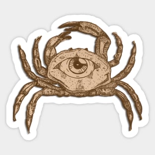 vintage style crab Sticker